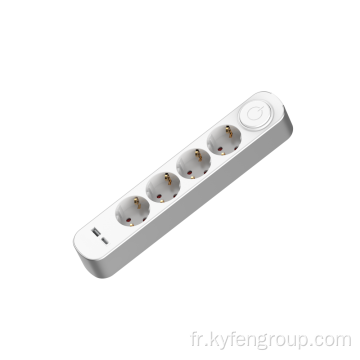 Prise d&#39;extension standard d&#39;Allemagne Standard USB 3-outlet